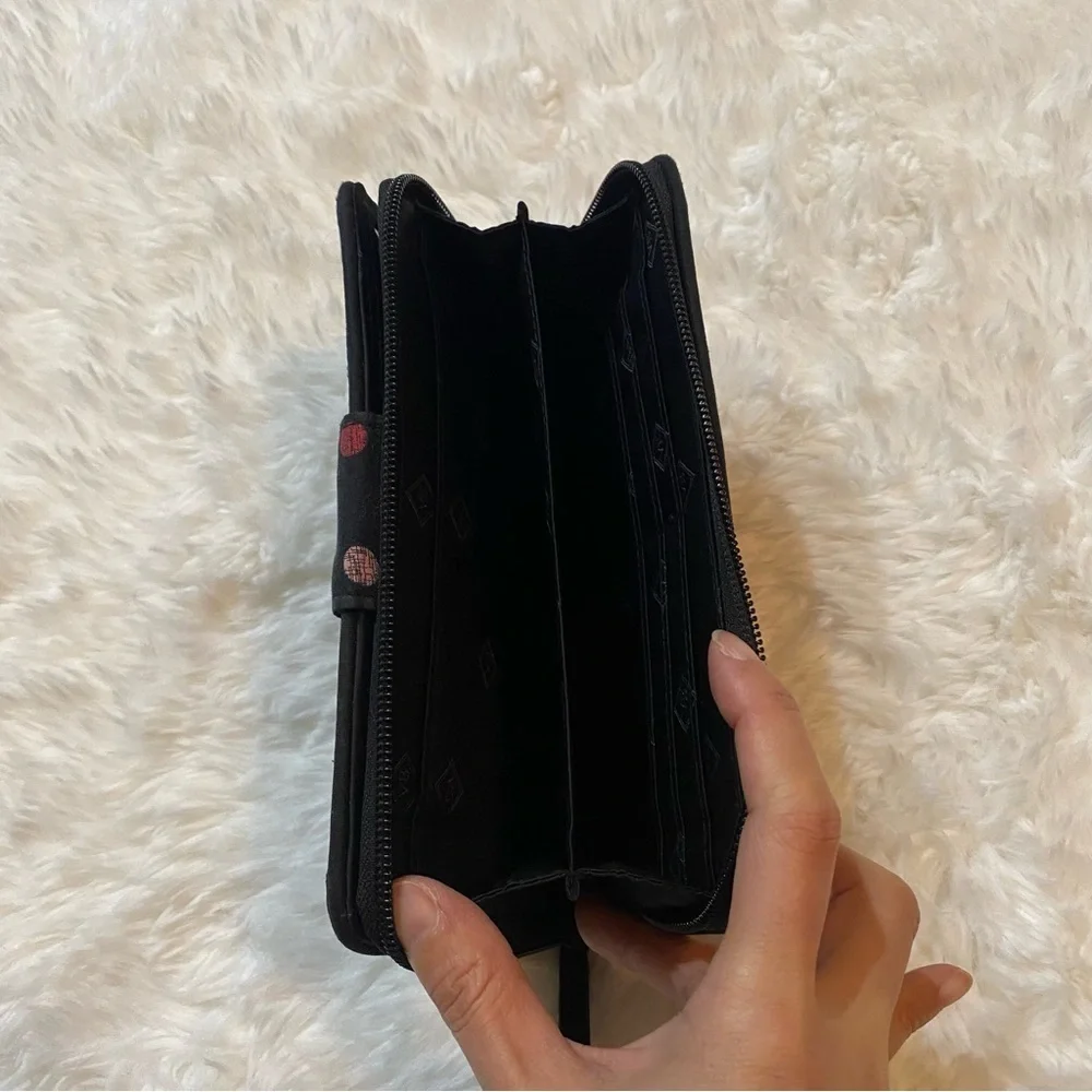 Vera Bradley Polkadots Black Wallet